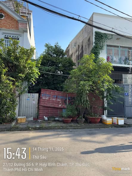 Đất mặt tiền Đường số 6, Hiệp Bình Chánh 108m² giá 10.8 tỷ - Vị trí đắc địa, tiện ích vượt trội!