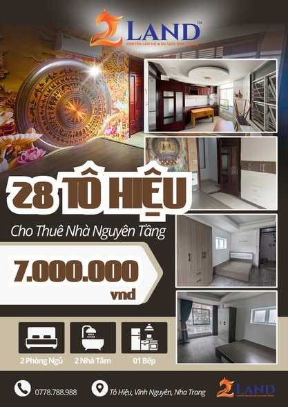 Nhà nguyên tầng 70m² tại Tô Hiệu, Nha Trang - Full nội thất, gần biển!