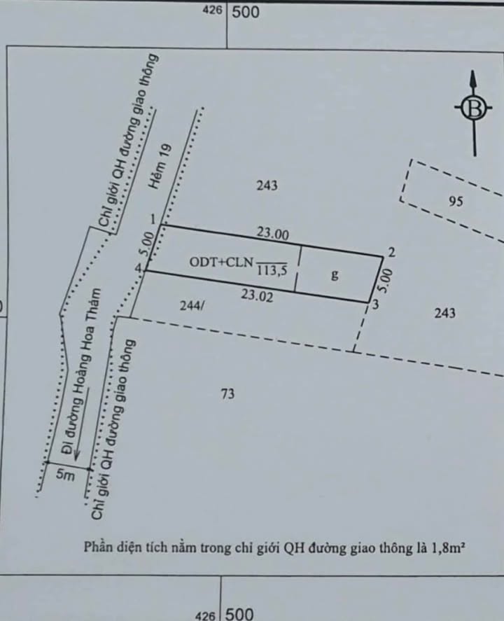 Đất đẹp mặt hẻm 5m đường Hoàng Hoa Thám, TP. Vũng Tàu, 113.5m² - Vị trí đắc địa, giá 7.8 tỷ!