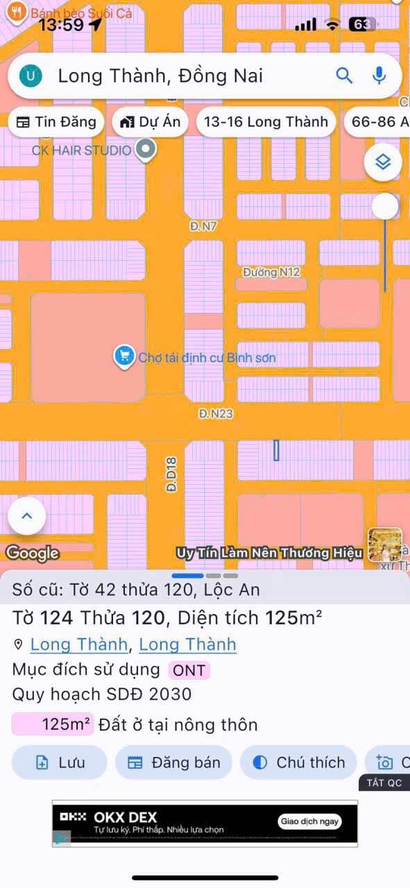 Đất nền Lộc An Long Thành 125m² giá 5.6 tỷ - Vị trí đắc địa ngay trục đường N23