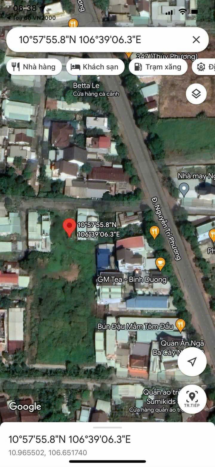 Đất thổ cư 110.8m² đường Nguyễn Tri Phương, Thủ Dầu Một, giá 3.9 tỷ - Chính chủ bán gấp!