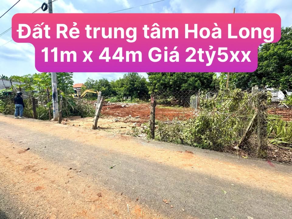 Đất nền trung tâm Hòa Long 482m² giá chỉ 2.5 tỷ - Sổ đỏ chính chủ!