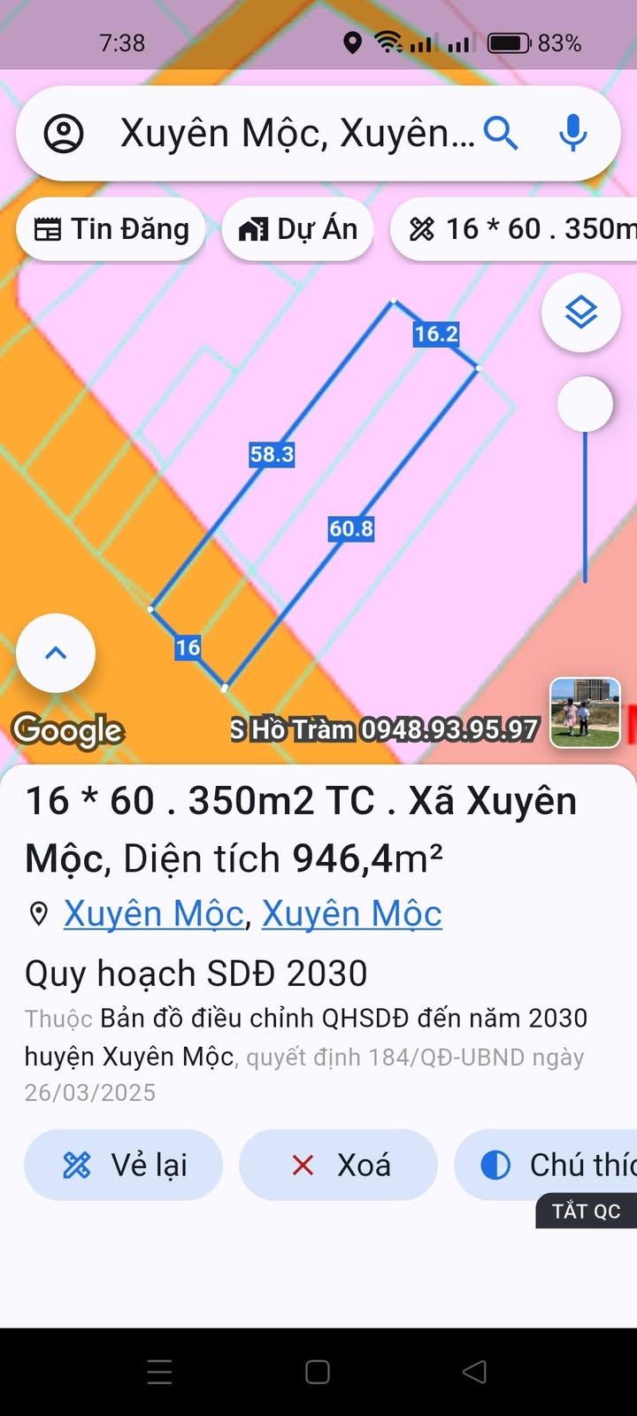 Đất nền mặt tiền Đường Đá Bạc, Xuyên Mộc, 960m² giá 6.88 tỷ - Đầu tư sinh lời ngay!