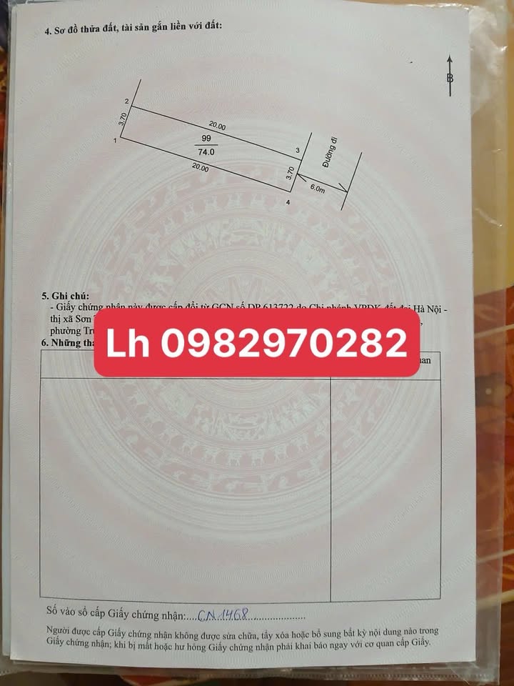 Đất nền phường Trung Sơn Trầm, Sơn Tây 74m² - Vị trí cổng phụ Học viện Biên phòng