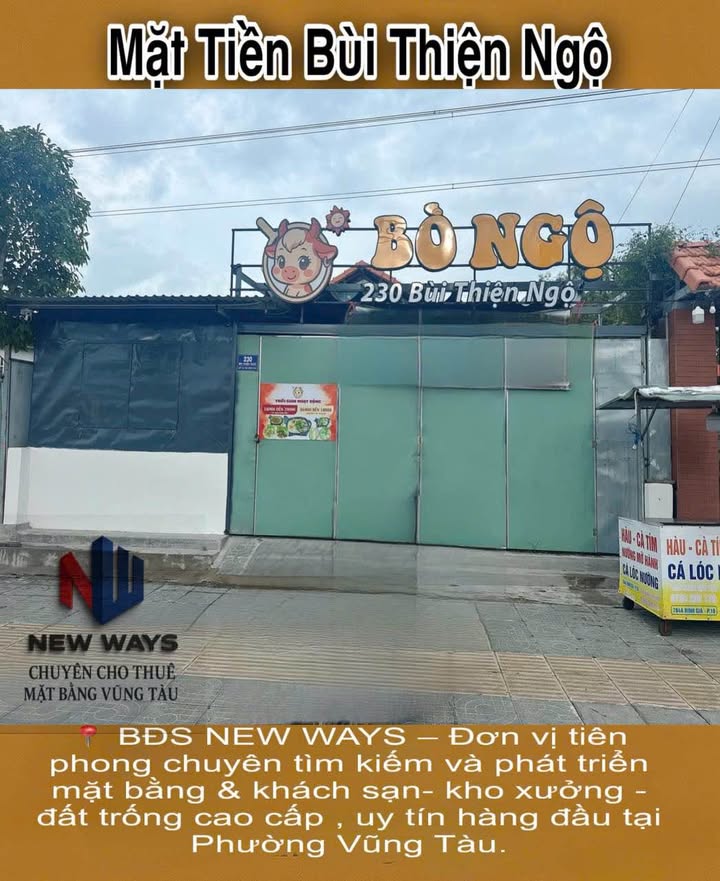 Cho thuê mặt bằng Bùi Thiện Ngộ, Vũng Tàu 250m² - Vị trí đắc địa cho mọi ngành nghề!