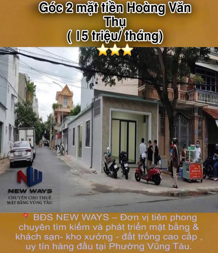 Nhà Phố Kinh Doanh Mặt Tiền Đường Hoàng Văn Thụ, Vũng Tàu - Diện Tích 100m² Giá 15 Triệu/Tháng