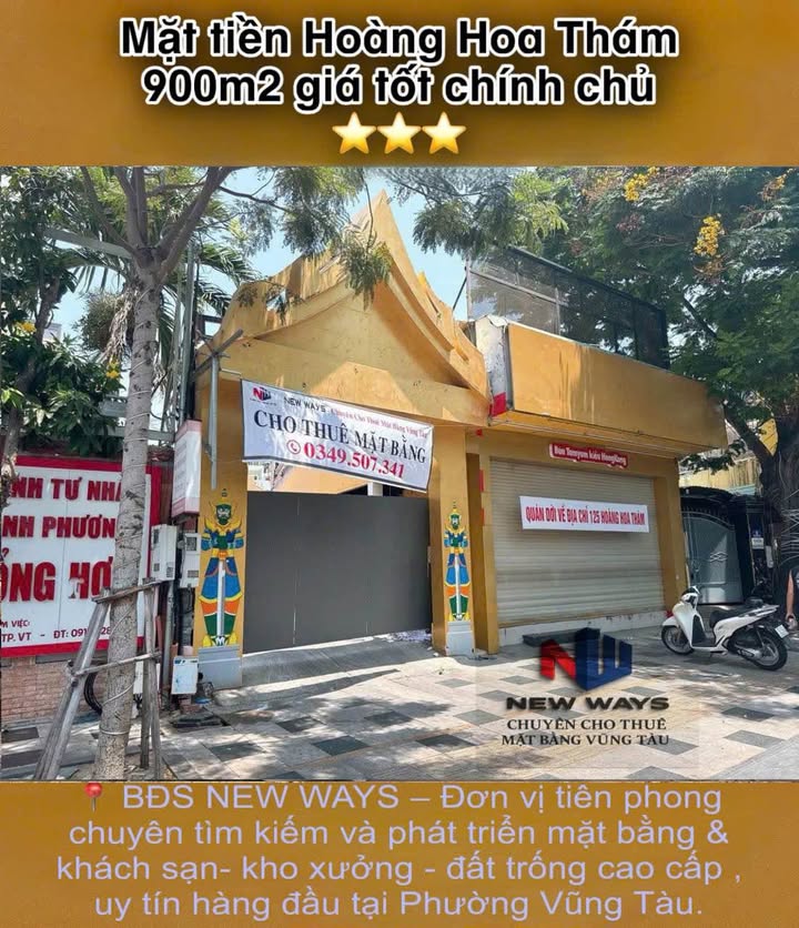 Cho thuê mặt bằng đẹp Hoàng Hoa Thám Vũng Tàu 800m² - Vị trí trung tâm sầm uất!