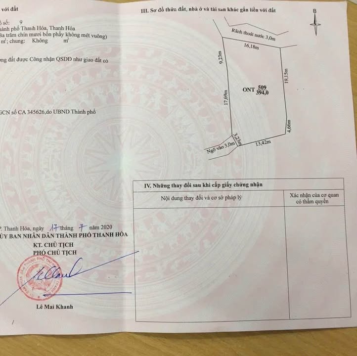 Đất nền Đông Tân 394m² chỉ 3.035 tỷ - Vị trí vàng, đầu tư sinh lời!