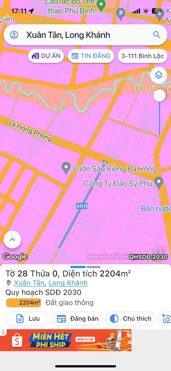 Đất nền Xuân Tân Long Khánh 273m² giá 800 triệu - Sổ đỏ chính chủ!