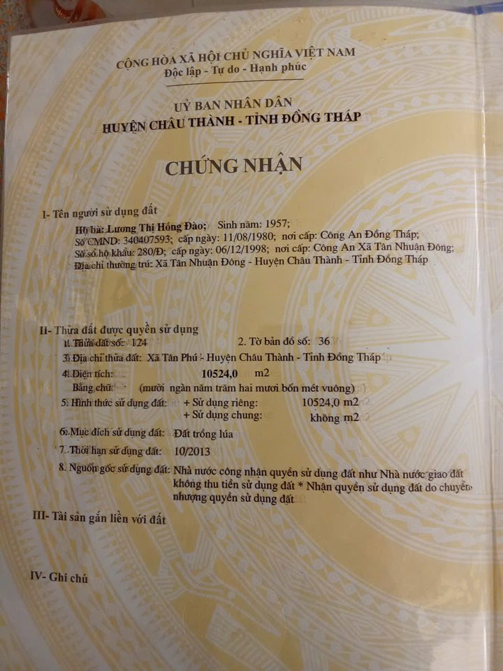 Đất vườn 36.000m² cầu Vĩ, xã Tân Phú giá 2.3 tỷ - Tiềm năng đầu tư cao