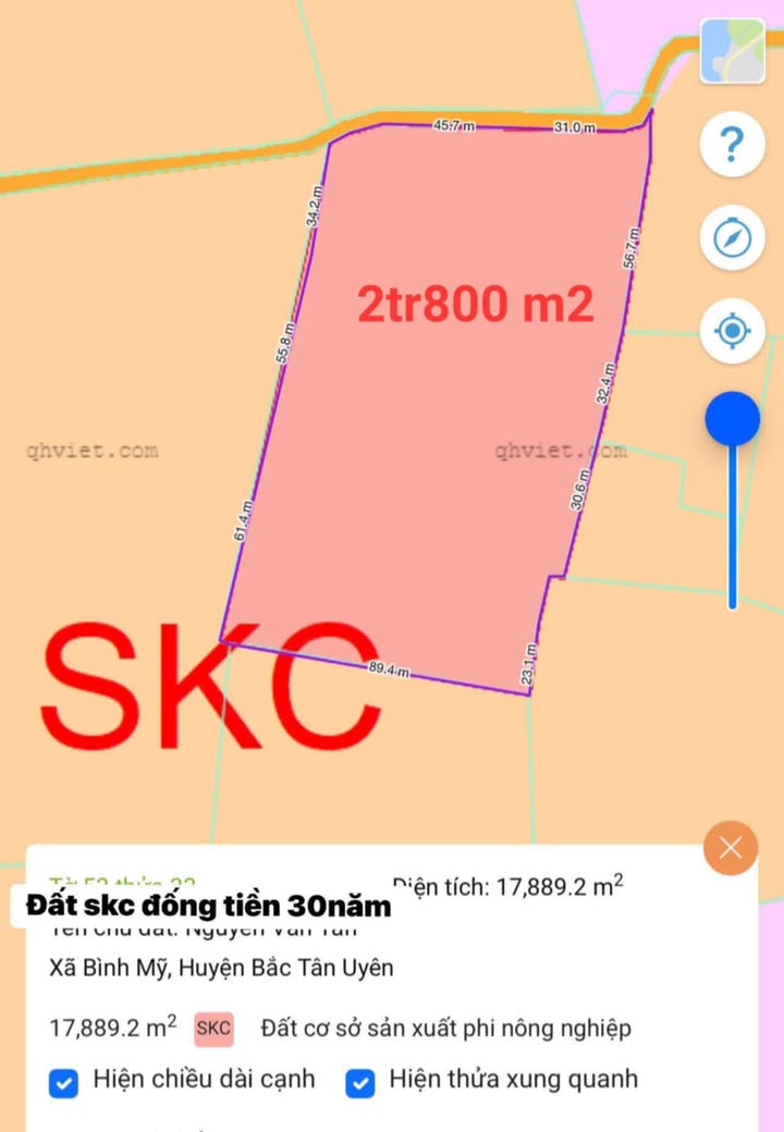 Đất SKC Bình Mỹ - Bắc Tân Uyên 26.000m² giá 2,8 triệu/m² - Cơ hội đầu tư hấp dẫn!