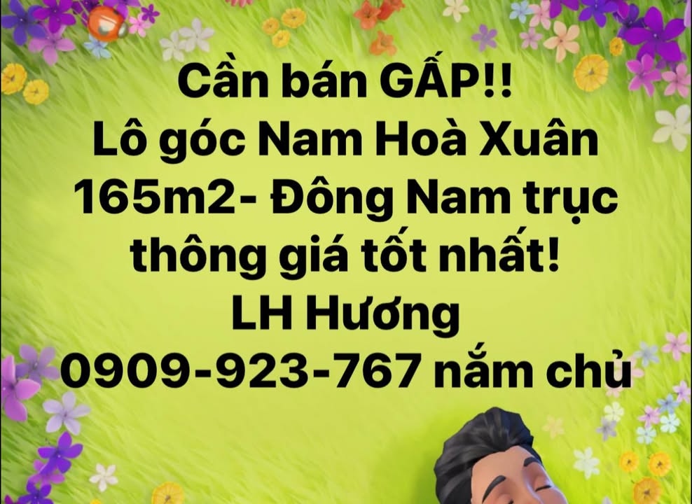 Đất nền góc Đặng Hồi Xuân, Hòa Quý 165m² giá 11 tỷ - Cơ hội đầu tư tuyệt vời!