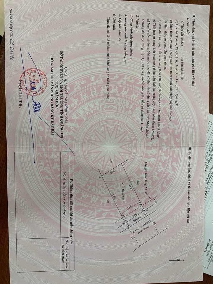 Đất nền mặt tiền đường liên xã thôn 6 Gio Hải 225m² - Giá siêu đầu tư!