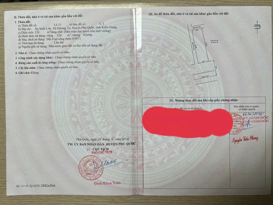 Đất nền Dương Tơ Phú Quốc 124m² giá thỏa thuận - Đầu tư sinh lời ngay!