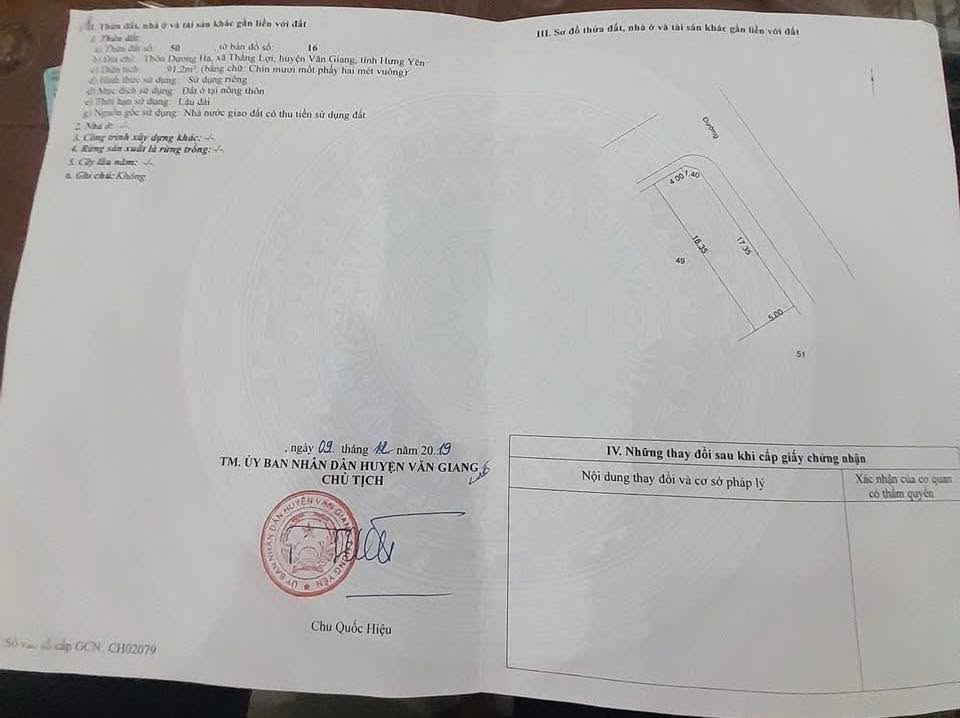 Đất nền Mễ Sở, Văn Giang 91m² giá 5.472 tỷ - Cơ hội đầu tư hấp dẫn!