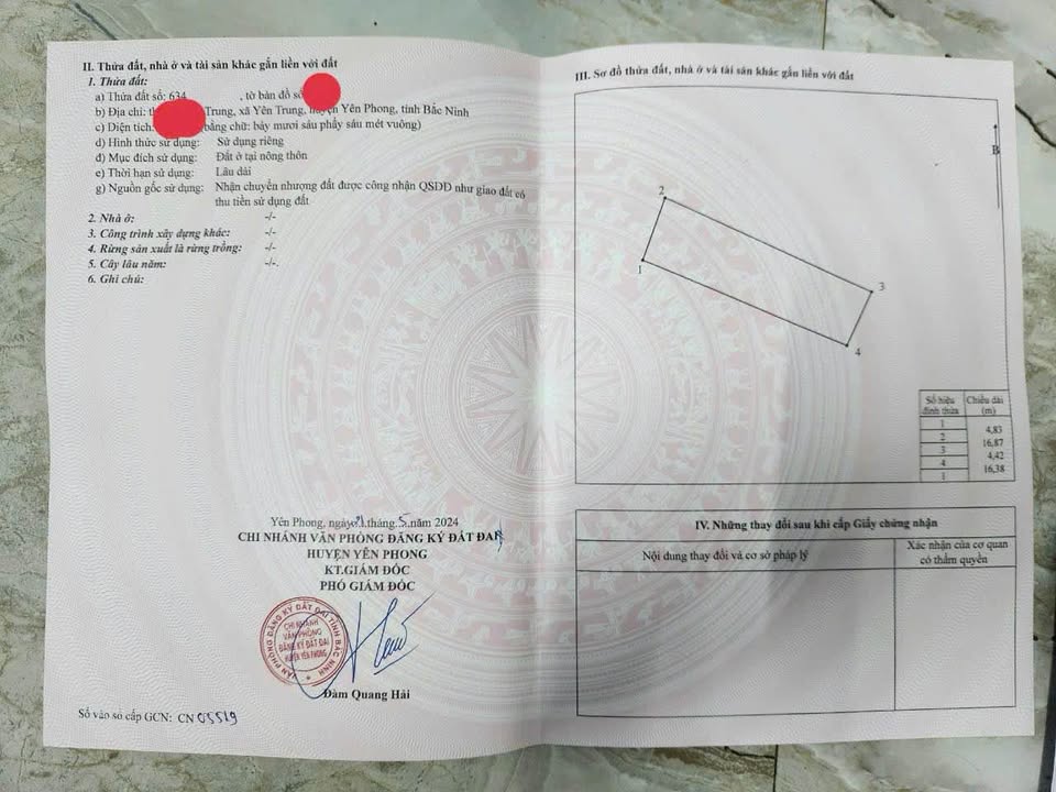 Đất nền Yên Trung 77m² giá 1 tỷ - Cơ hội đầu tư tuyệt vời!