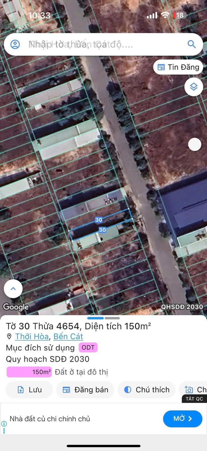 Đất nền Thới Hòa, Bến Cát 150m² giá chỉ 1.6 tỷ - Cơ hội đầu tư tuyệt vời!