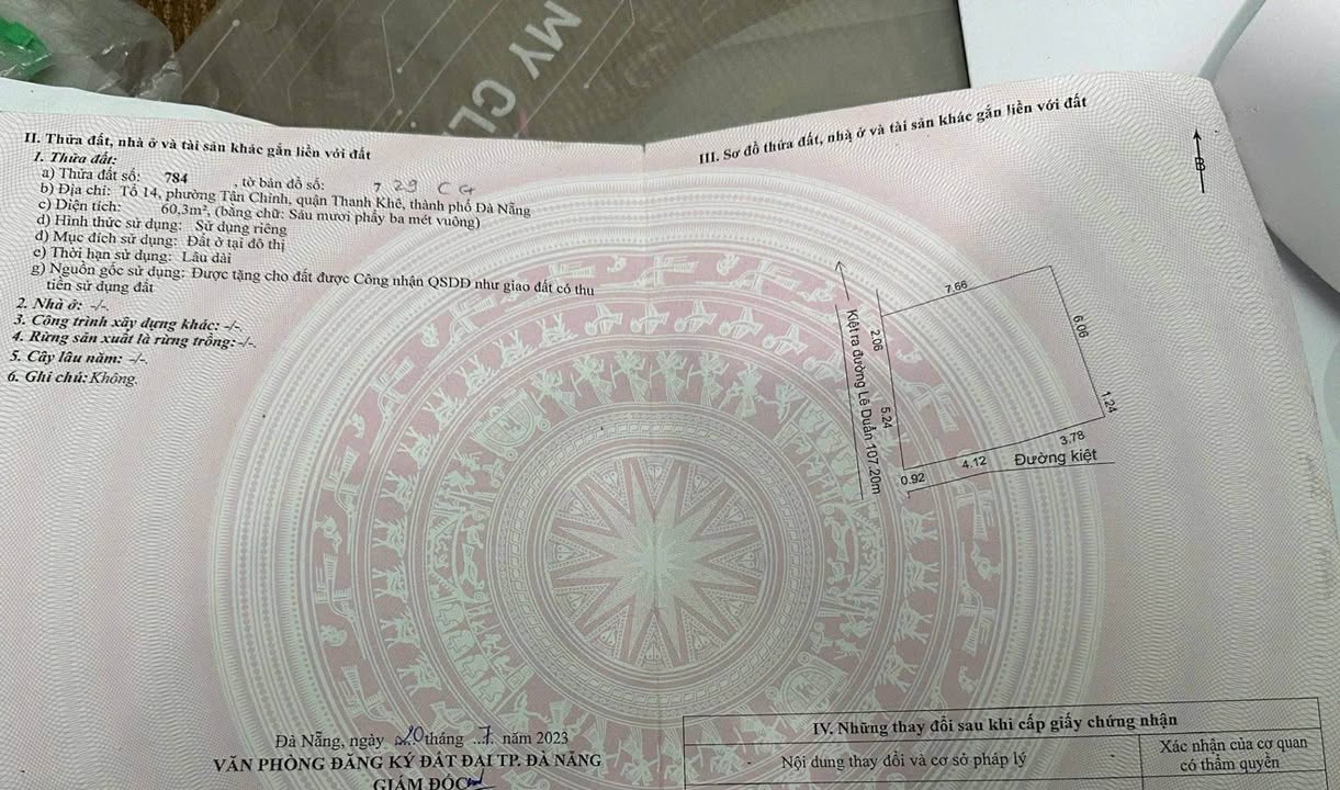 Đất 60m² kiệt Lê Duẩn Đà Nẵng giá 3 tỷ - Tặng nhà C4 ở ngay, cho thuê tốt!