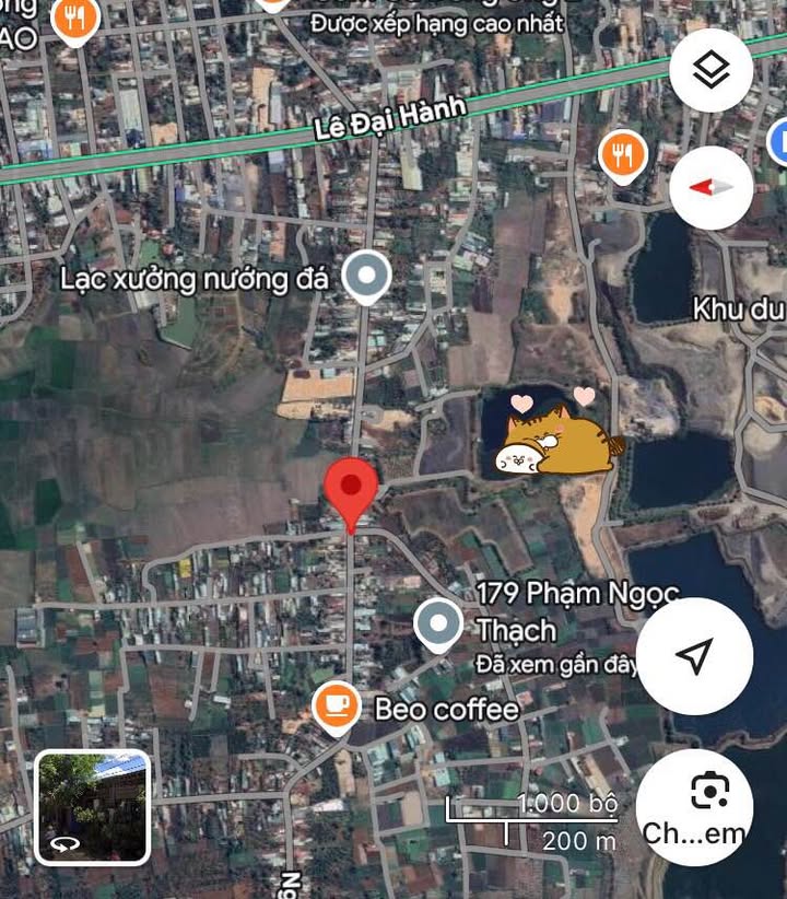 Đất thổ cư 260m² hẻm ô tô đường Phạm Ngọc Thạch, Gia Lai - Giá chỉ 1 tỷ!