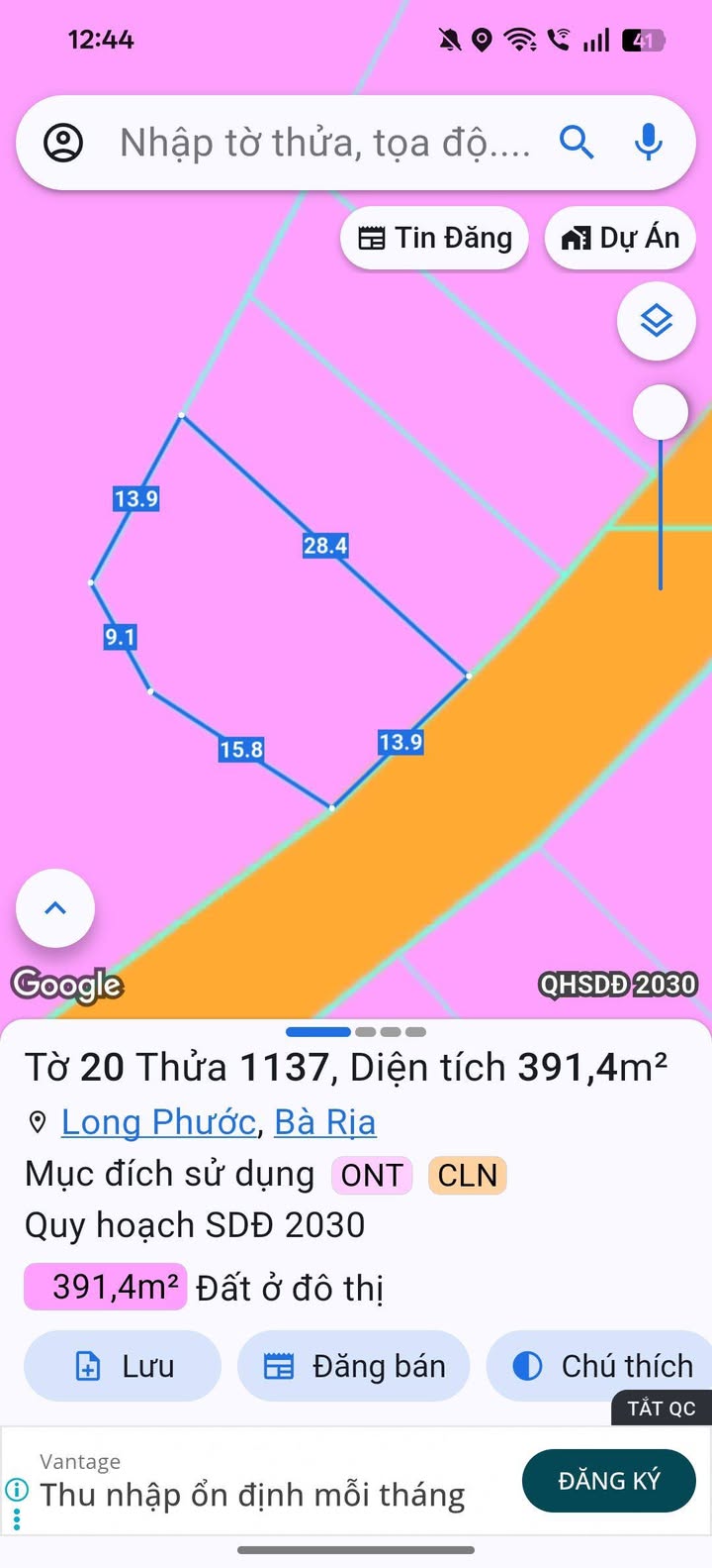 Đất nền 400m² xã Long Phước Cũ giá 2.35 tỷ - Cơ hội đầu tư tuyệt vời!