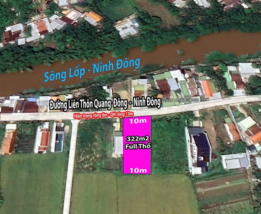 Đất khu đấu giá Phường Ninh Hoà 322m² giá 1.5 tỷ - View sông mát mẻ quanh năm!