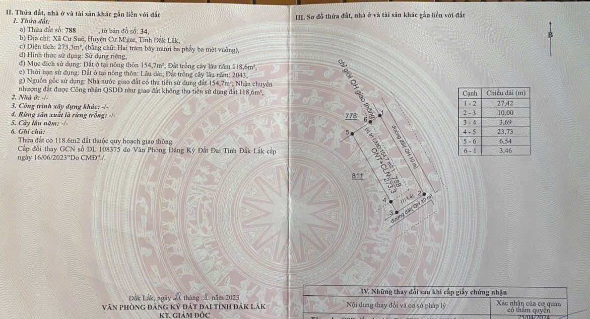 Đất nền thổ cư 270m² tại Cư Suê, giá 650 triệu - Đầu tư sinh lời ngay!