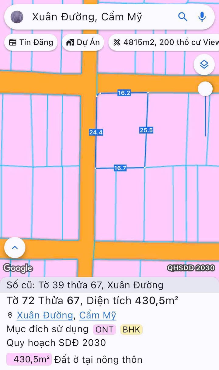 Đất nền 2 mặt tiền tại xã Xuân Đường, Đồng Nai - Giá chỉ 2 tỷ