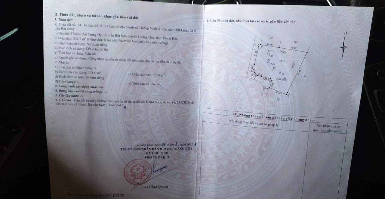 Nhà mái Thái 535m² đường Trung Hy - Thanh Hóa chỉ 3 tỷ - Chính chủ bán gấp!