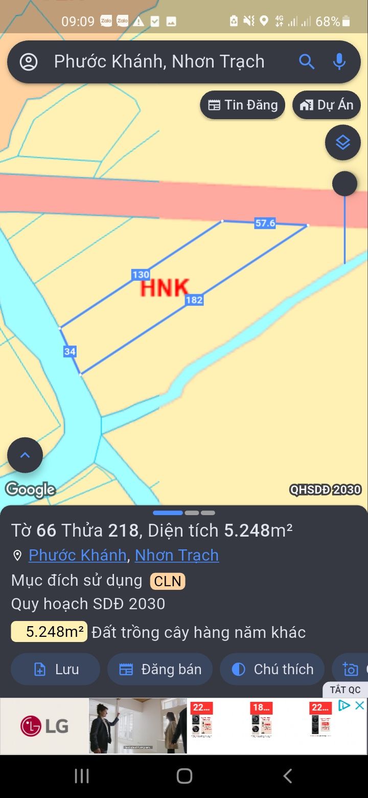 Đất nền Phước Khánh Nhơn Trạch 5000m² - Mặt rạch giá tốt, đầu tư sinh lời!