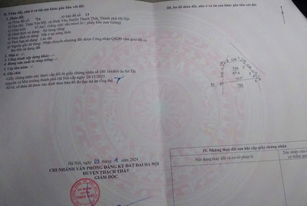 Đất nền Bình Yên, Thạch Thất 67m² giá 1.7 tỷ - Lô góc đầy tiềm năng!