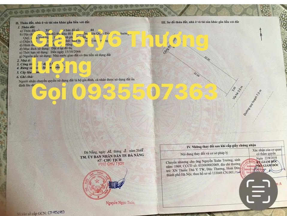 Đất nền ven sông Hòa Quý, Đà Nẵng 110m² giá 5.6 tỷ - Cơ hội đầu tư sinh lời!