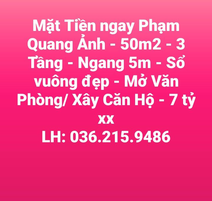 Nhà mặt tiền Phạm Quang Ảnh, Đà Nẵng 50m² giá 7 tỷ - Cơ hội đầu tư hấp dẫn!