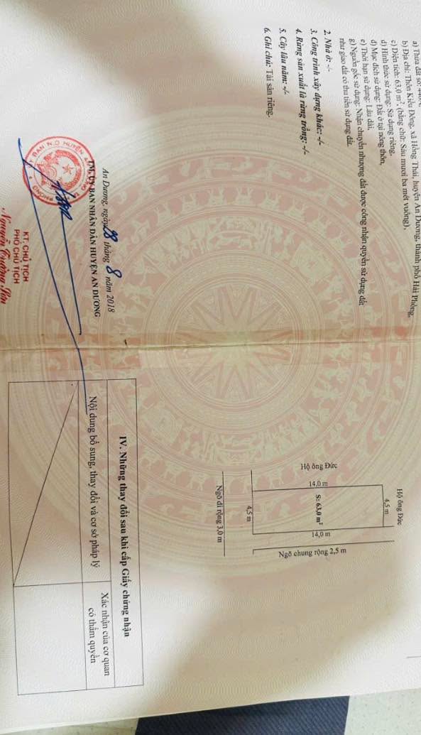 Nhà cấp 4 lô góc Kiều Đông, Hồng Thái, 63m² giá 1.55 tỷ - Ô tô đỗ tận cửa!