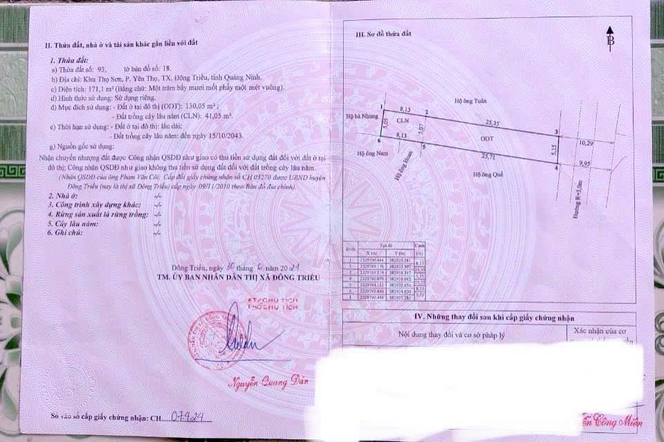 Đất nền 171m² tại Mạo Khê, Đông Triều chỉ 1.1 tỷ - Đầu tư sinh lời ngay!