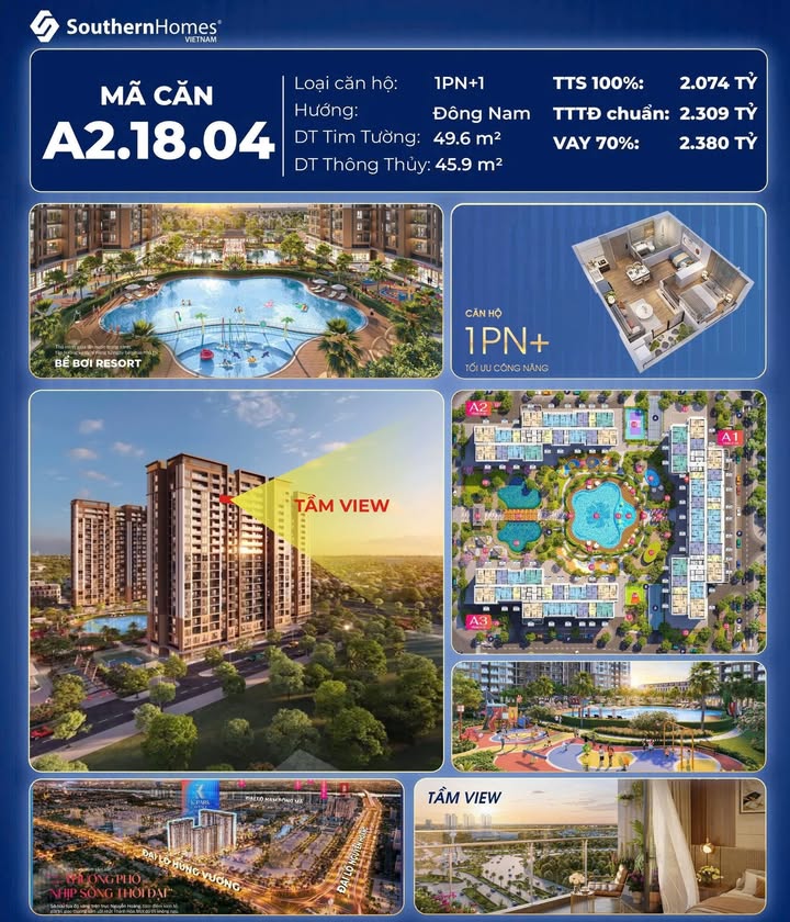 Căn hộ Vinhomes Star City Thanh Hóa 45m² chỉ 600 triệu - Đầu tư sinh lời ngay!