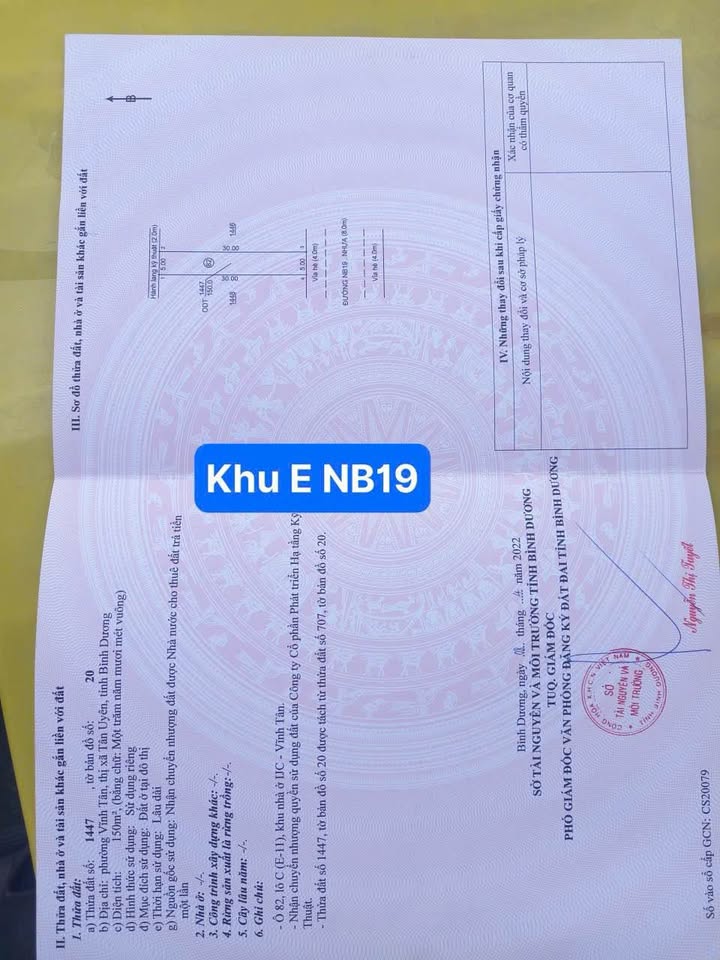 Đất nền 150m² khu E VSIP2 Vĩnh Tân - Đường thông ra Đại lộ Dân chủ chỉ 2.5 tỷ