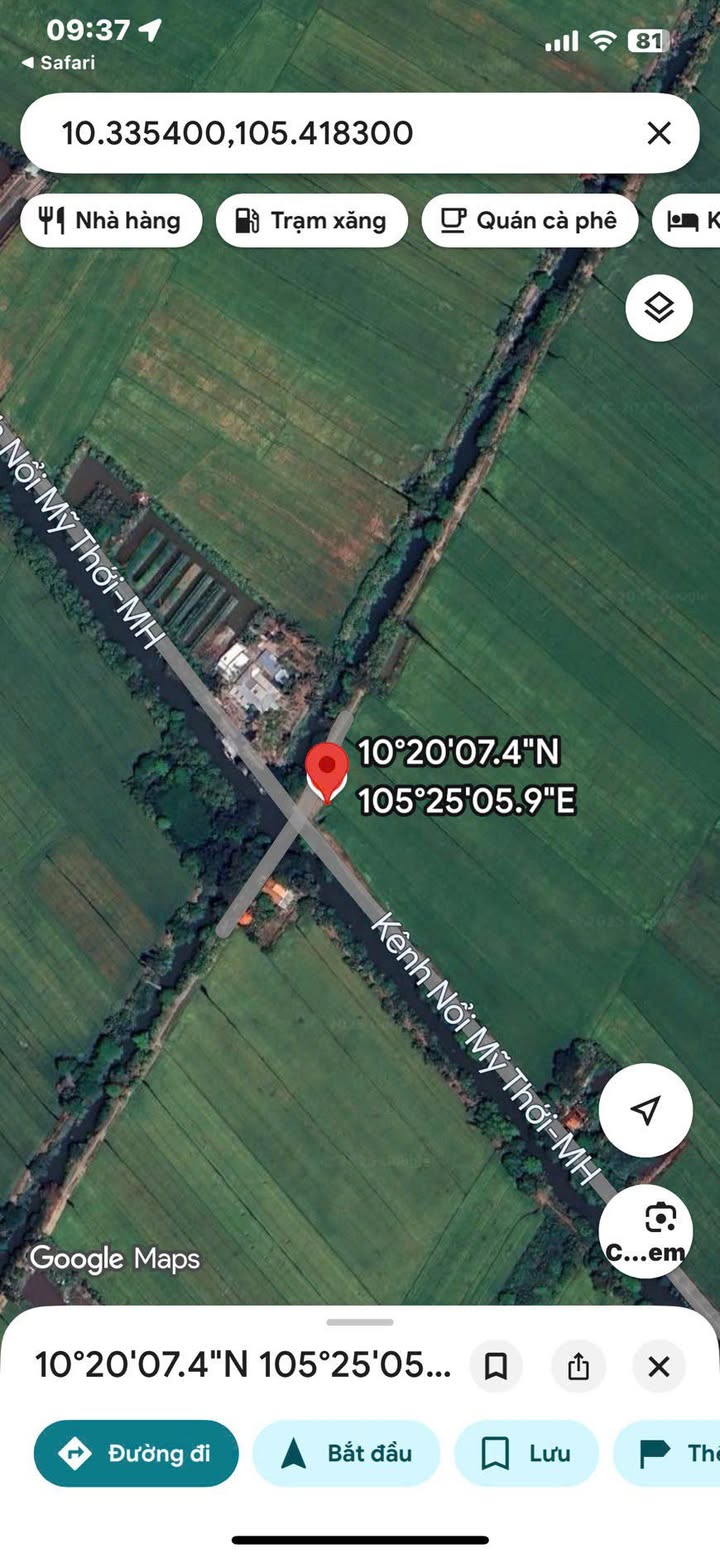 Đất ruộng Mỹ Thới 13000m² giá 3.36 tỷ - Kênh mặt tiền 60m, thương lượng tốt!