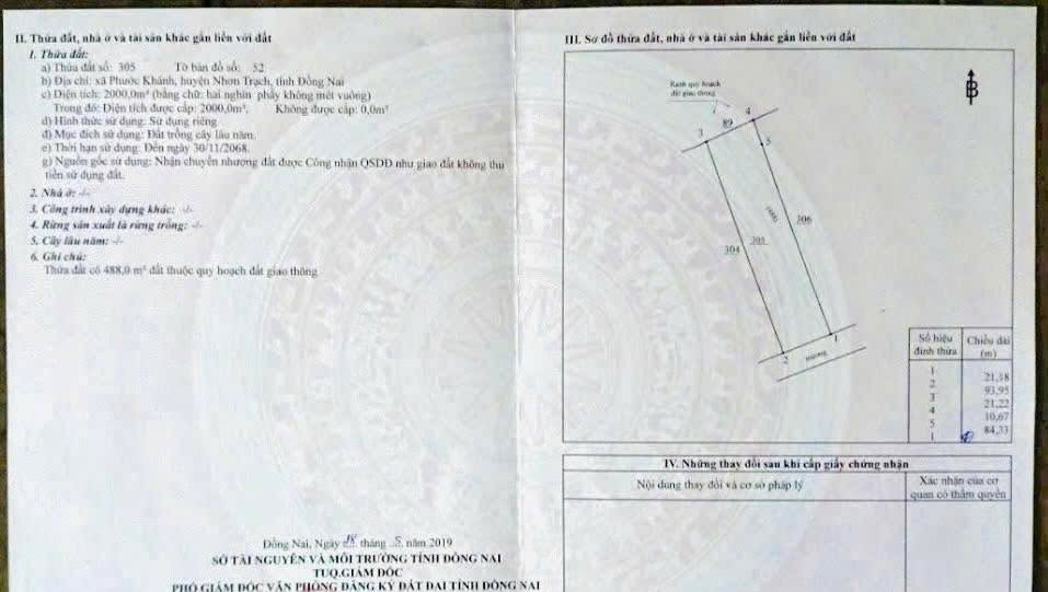 Đất vườn Phước Khánh Nhơn Trạch 1000m² giá 750 triệu - Cơ hội đầu tư tuyệt vời!