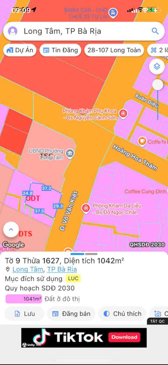 Đất mặt tiền đường Võ Văn Kiệt, phường Tam Long, 1042m² - Cơ hội đầu tư kinh doanh lớn!