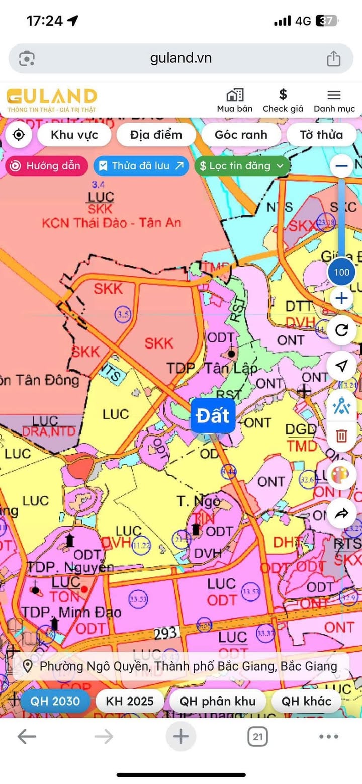 Đất nền Tân An, Bắc Giang 176m² giá 1 tỷ - Đường ô tô tránh nhau tận đất!