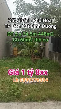 Đất Chánh Phú Hòa Bến Cát 448m² giá 1.8 tỷ - Cơ hội đầu tư tuyệt vời!