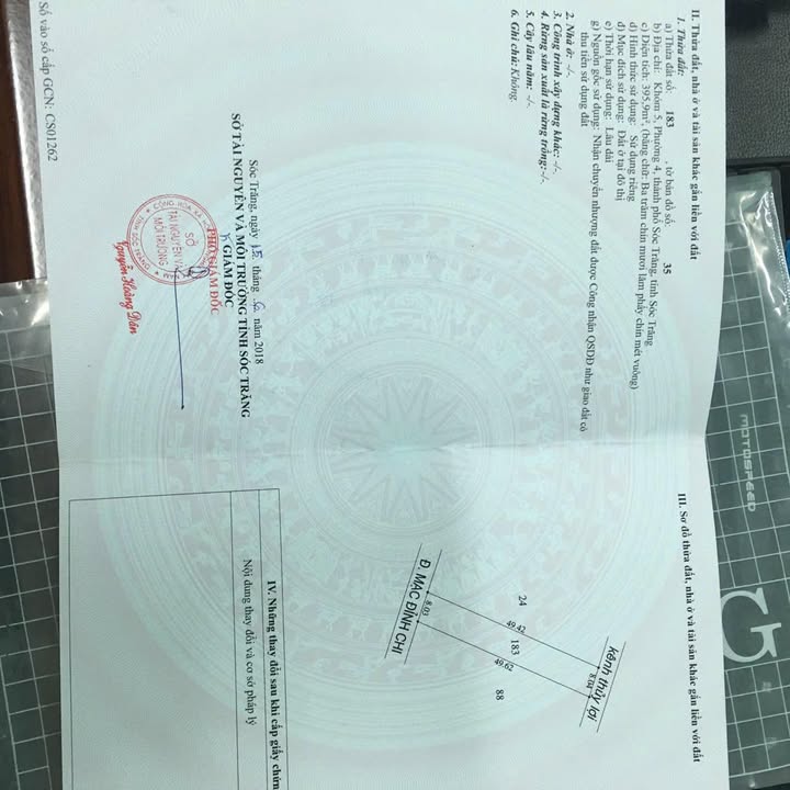 Bán nhà mặt tiền Mạc Đĩnh Chi, phường Phú Lợi, Sóc Trăng - Diện tích 392m², giá 800 triệu!