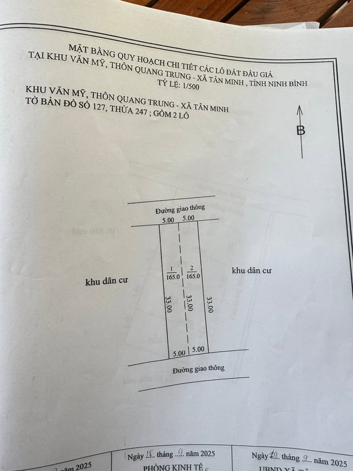 Đất liền kề Quang Trung, Yên Mô 330m² giá 900 triệu - Đầu tư sinh lời ngay!