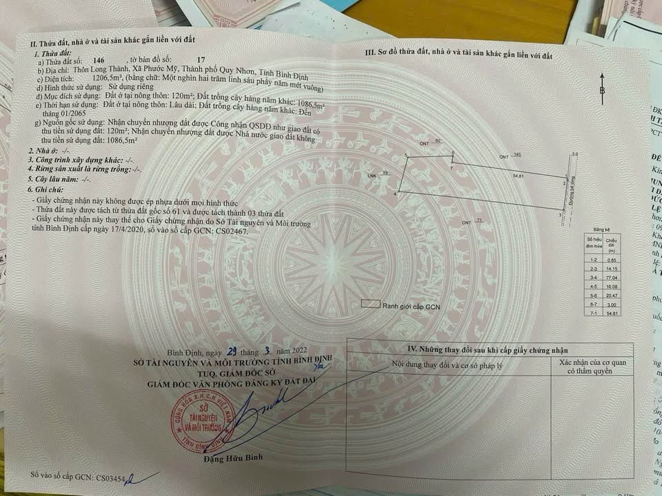 Đất nền Phước Mỹ, Quy Nhơn 1200m² giá 1,5 tỷ - Đường bê tông xe tải dễ dàng di chuyển!