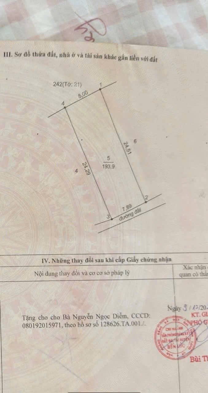 Nhà riêng tại xã Phước Lợi, Bến Lức 194m² giá 1.5 tỷ - Khu dân cư đông đúc, thuận lợi định cư!