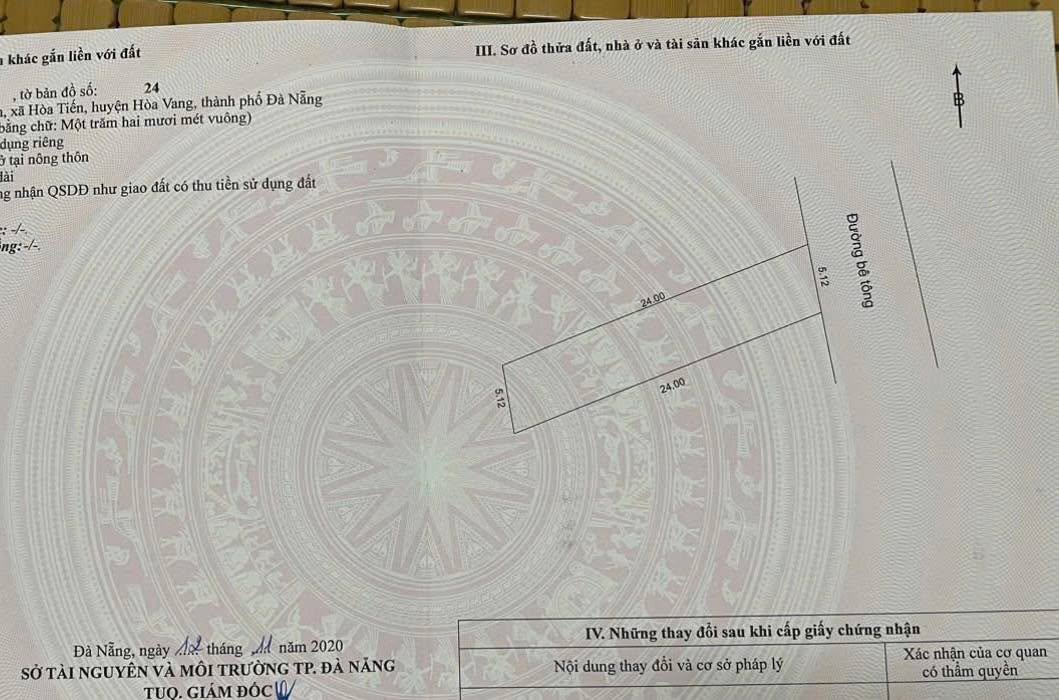 Đất nền Hòa Tiến Đà Nẵng 120m² giá 950 triệu - Cơ hội đầu tư tuyệt vời!