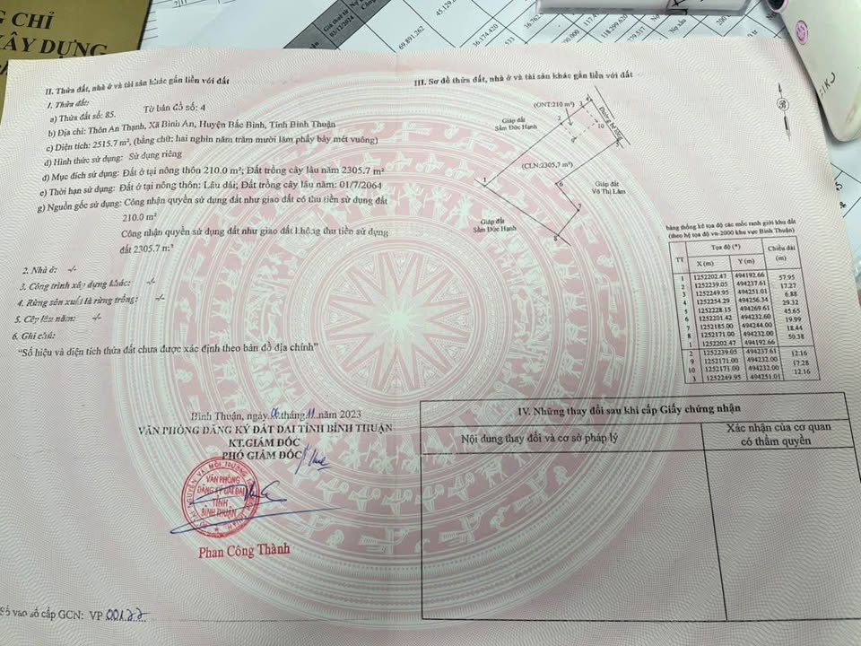 Đất nền 2517m² xã Bình An, Bắc Bình, giá chỉ 1.2 tỷ - Đầu tư sinh lời ngay!