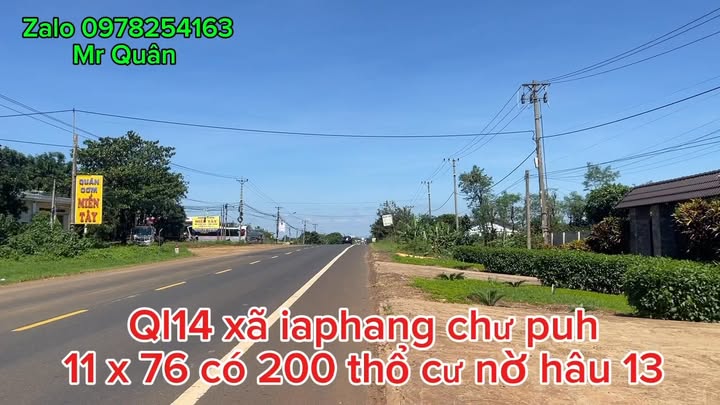 Đất thổ cư 6622m² tại Quốc lộ 14, Chư Pưh, Gia Lai - Giá chỉ 8.663 tỷ!