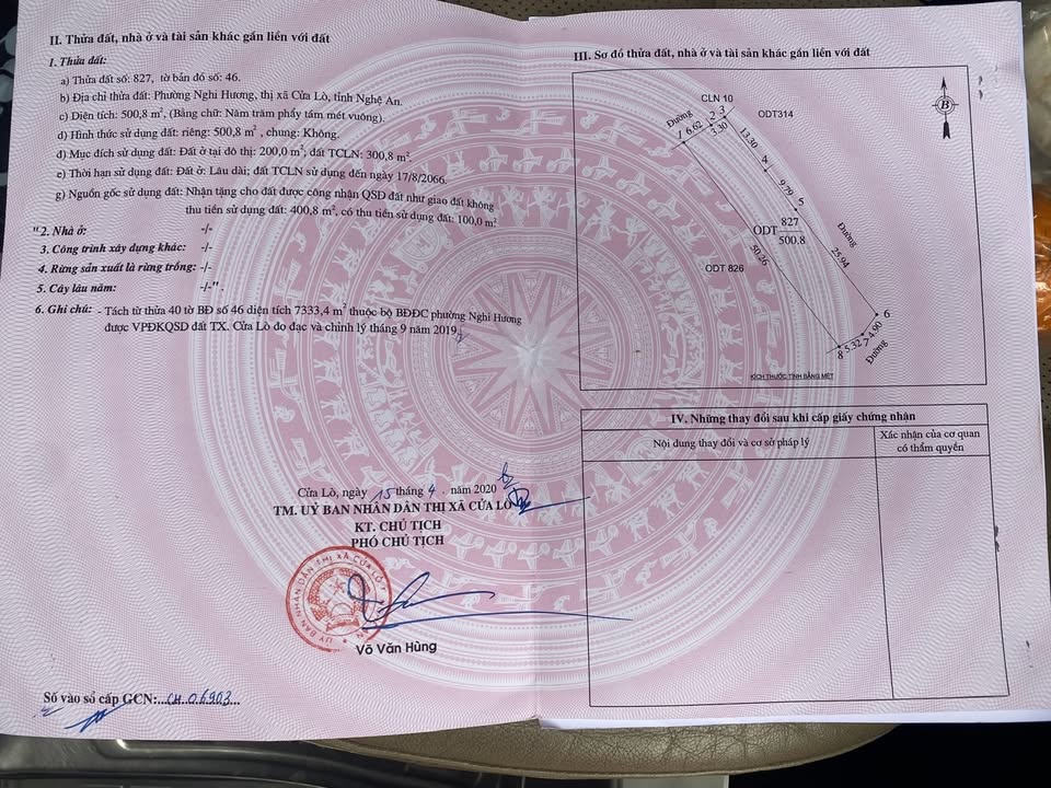 Đất nền đường Lê Thánh Tông, Nghi Hương 500m² giá 6.9 tỷ - Sổ đỏ chính chủ