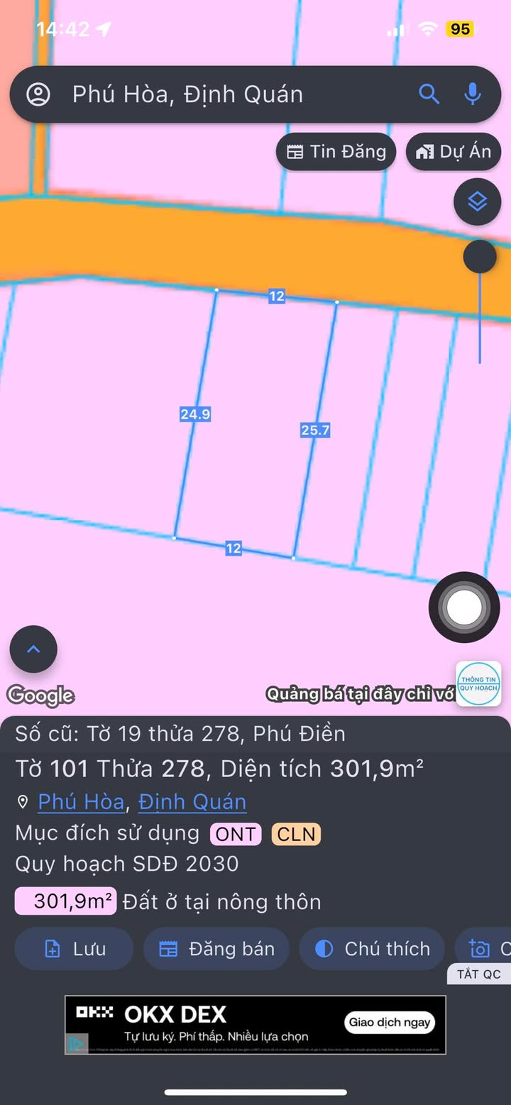 Đất thổ cư 80m² mặt tiền đường tại Tân Phú, Đồng Nai - Giá chỉ 760 triệu!